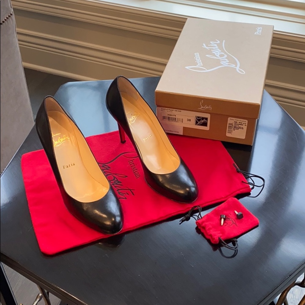 Christian Louboutin Black Leather Pump